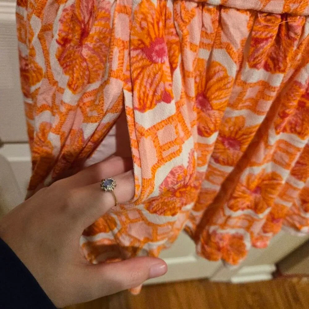 Emily McCarthy Swing Short in Floral Crochet Size Small